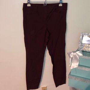 maroon pants